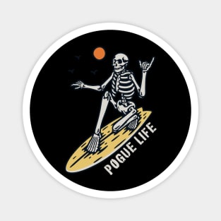 Pogue Life Surfing Skeleton Magnet